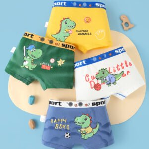 4-pieces-of-boys-pure-cotton-straight-leg-underwear-cartoon-style-multi-color-little-boy-four-cornered-underwear