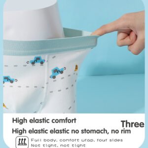 4 pieces of multi color straight leg boys' underwear, cartoon little bear boy style four cornered underwear