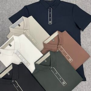 casual men short sleeve polo shirt basic office tops