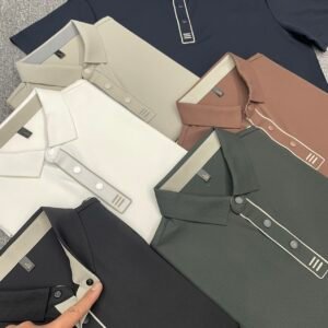 casual men short sleeve polo shirt basic office tops
