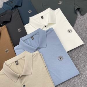 men solid color polo shirt short sleeve daily casual wear