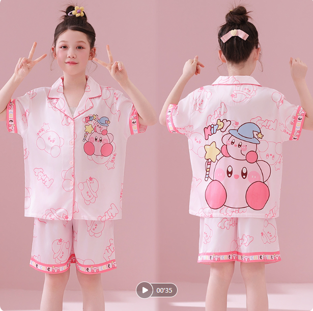 girls' cute animal print short pajama set with cardigan custom logo girls' pajama set factory direct wholesale (复制) girls' cute animal print short pajama set with cardigan custom logo girls' pajama set factory direct wholesale (复制)