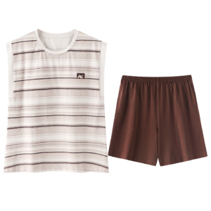 ladies casual sleeveless homewear set soft cotton modal loungewear/pajamas sta