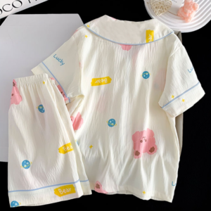 skin friendly cloud cotton big children pajamas set summer daily loungewear oem service (复制)