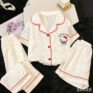 high comfort kids summer 3 piece pajamas cloud cotton three styles home outfit custom logo