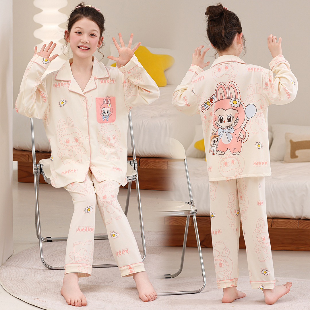 direct factory unisex kids pajamas cute print lapel long pants custom made (复制) direct factory unisex kids pajamas cute print lapel long pants custom made (复制)