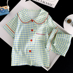 oem odm custom brand logo children summer sleepwear mid big kid cloud cotton loungewear (复制)