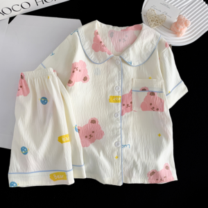 skin friendly cloud cotton big children pajamas set summer daily loungewear oem service (复制)