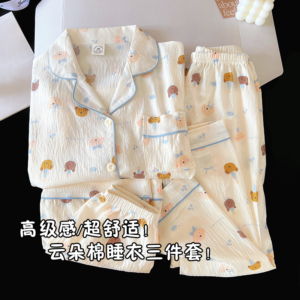 lightweight summer cloud cotton child pajamas set mid teen home wear odm custom design (复制)