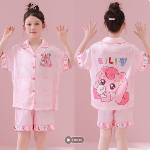 summer cool kids home clothes ice silk two piece set oem odm custom all specifications (复制)