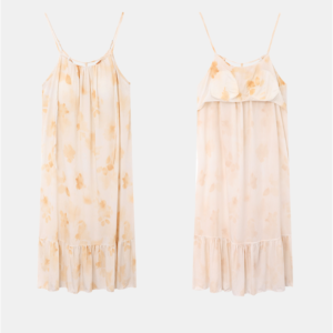 crew neck sleeveless sleep dress soft cotton nightdress with removable bra pad for home