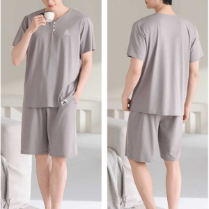 wholesale men modal 2 piece pajama set summer loungewear oem custom design available (复制)