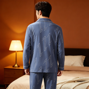 wholesale men's cotton cardigan pajama set 2 piece home clothing oem supported (复制)