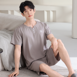 wholesale men modal 2 piece pajama set summer loungewear oem custom design available (复制)