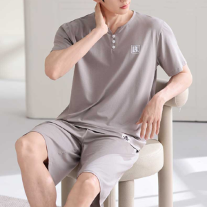 wholesale men modal 2 piece pajama set summer loungewear oem custom design available (复制)