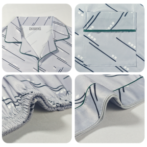 men’s cardigan two piece loungewear set 180g poly cotton soft sleepwear pajamas wholesale oem odm available (复制)