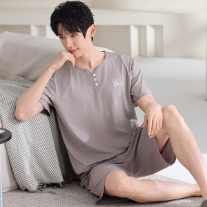 wholesale men modal 2 piece pajama set summer loungewear oem custom design available (复制)