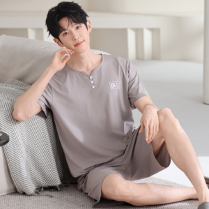 wholesale men modal 2 piece pajama set summer loungewear oem custom design available (复制)